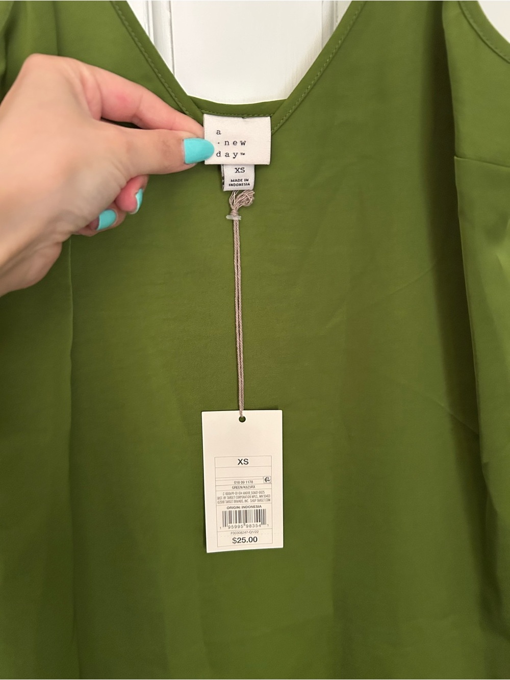 a new day Olive Green V-Neck Maxi Slip Dress - Picture 2 of 2